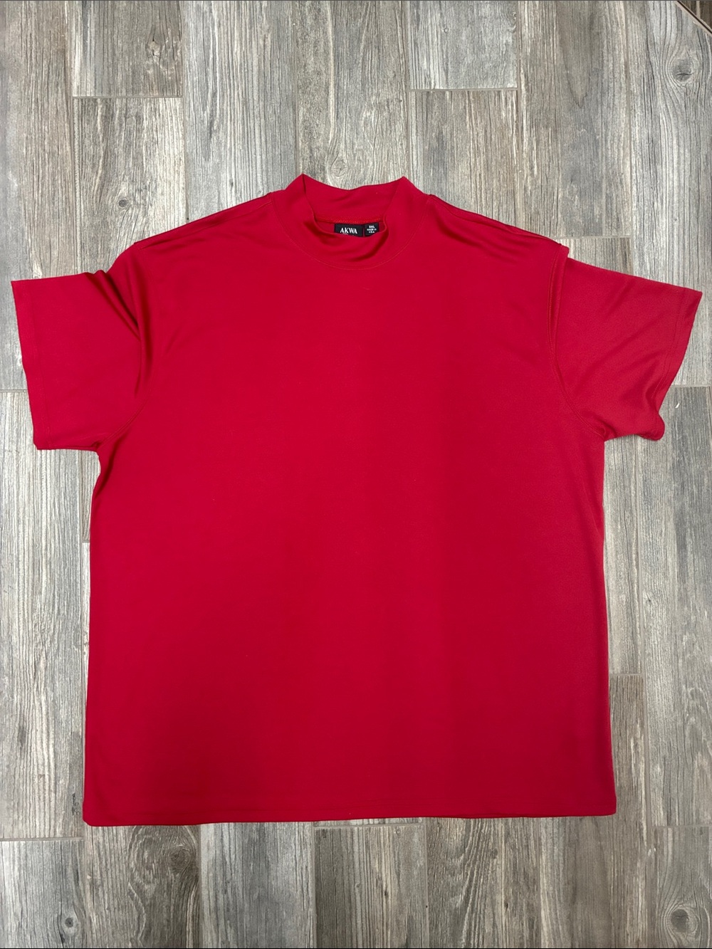 AKWA~Men’s Short Sleeve Mock Neck Tee~3XL~EUC!